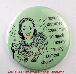 Crafting Cement Shoes-Funny Magnet