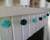 Beachy Blue -  Pom Pom Garland