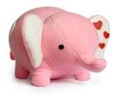 Plushie pattern Love Elephant PDF sewing pattern