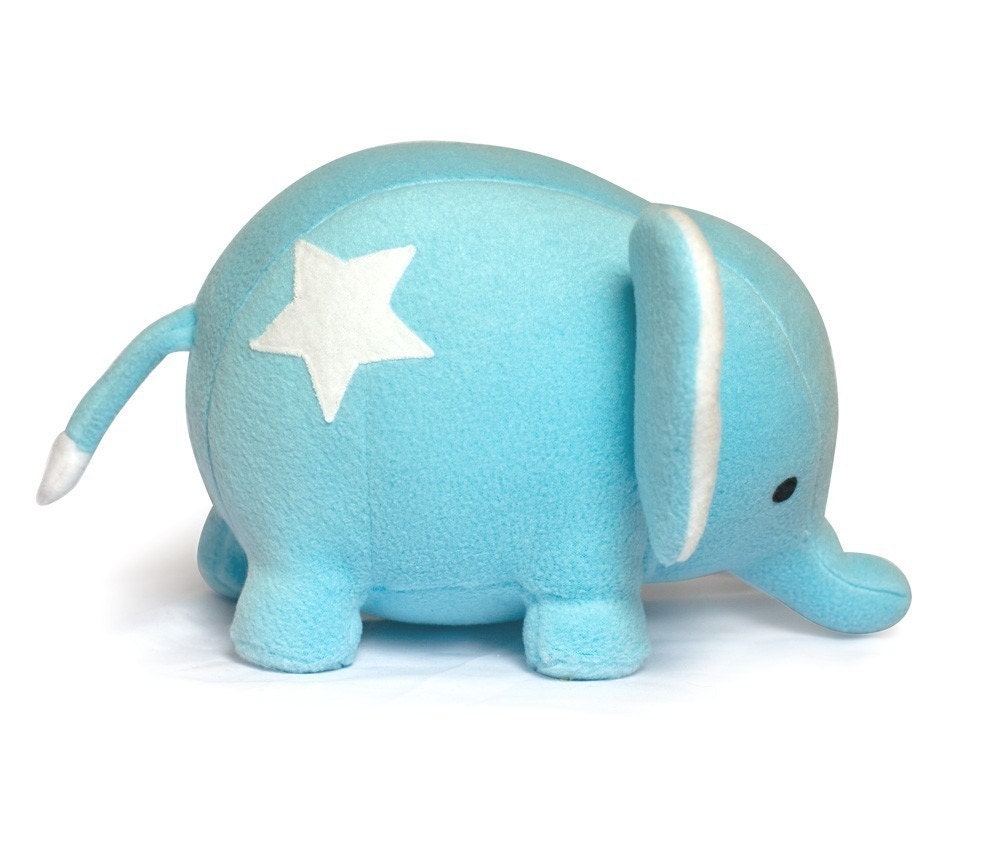 DIY blue Star Elephant plush sewing KIT
