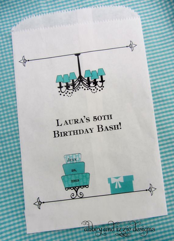 Tiffany Blue Candy Bags, Treat Bags, Birthday Favor Bags, Candy Buffet Bags,