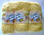 Creme de la Creme Cotton Yarn, Golden Yellow, pack of 3, worsted weight