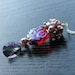 Mystic Topaz, Mauve freshwater pearls,Iridiscent Lampwork bead in sterling silver necklace - Purple Opal