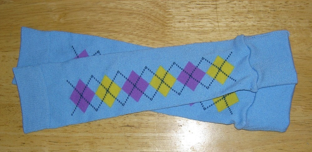 Kids Argyle Leg Warmers