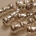 4 x 10mm Fancy Spool Bead Silver Plated 25