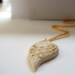 Gift for Mom - Lace  Pendant  Texture in Natural Milky White  Polymer Clay Handmade Jewelry