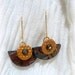 Earrings , Copper Gold and black Metallic colors