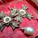 Flor Doble Bronze Earrings