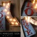 18 Inch Steel Marquee LOVE Sign with Arrow