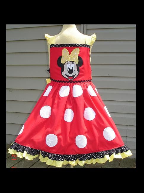 Disney Minnie Mouse Custom Princess Halter Dress(-----)Applique All the Way(-----)SIzes 12M- to Girls Size 6