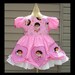 Dora The Explorer Princess Dress(-----)Appliqued hearts and Hot Pink Bows(-----)Sizes 12 months to Girls size 8