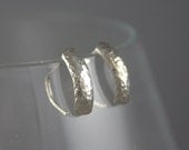 Handmade Earrings - silver with texture