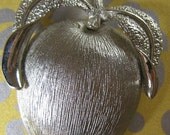 VINTAGE Silver Apple Brooch