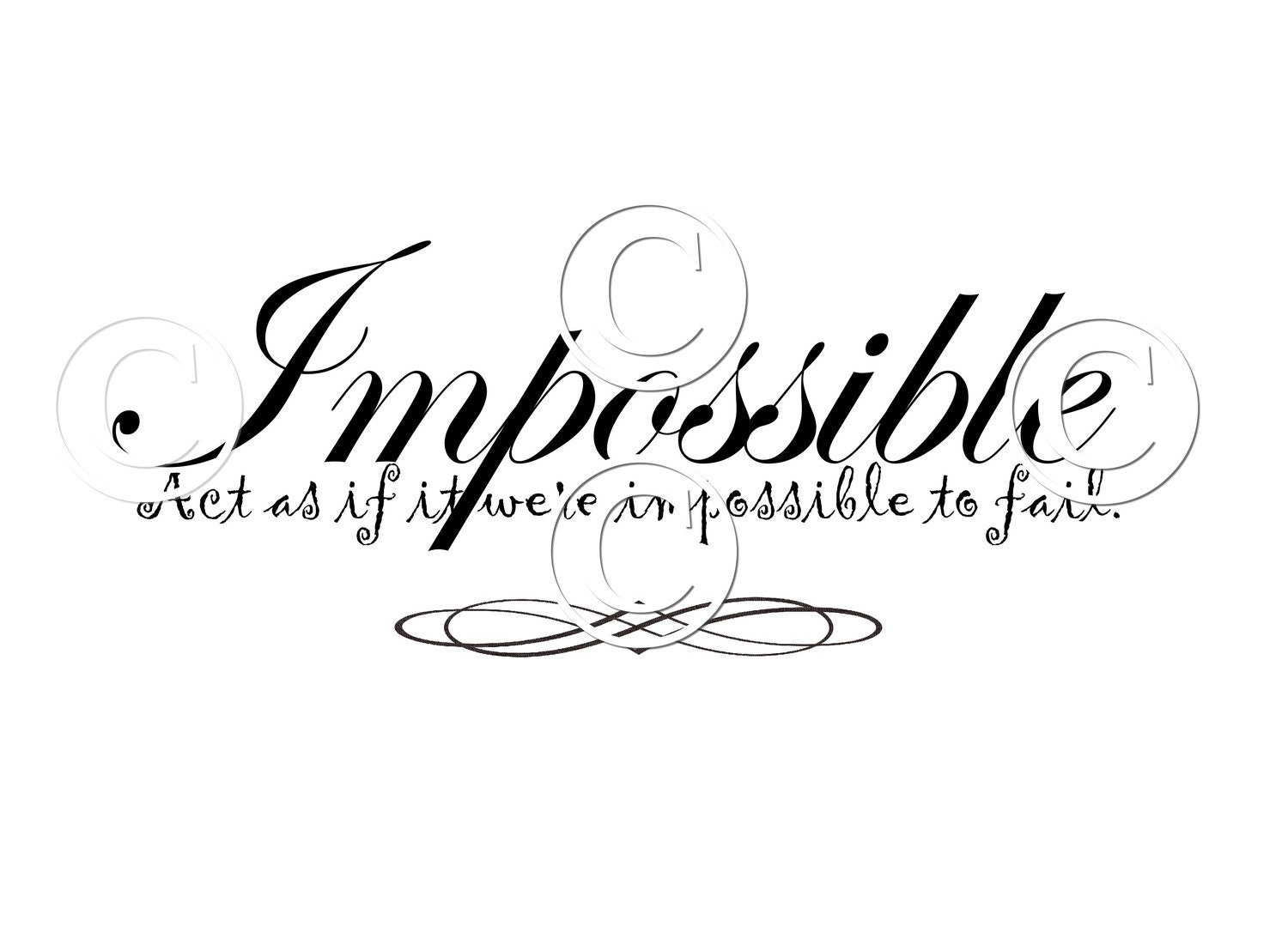 IMPOSSIBLE - 8.5 X 11  Frameable Wall Art - Large Single Image - digital - Art - Images - Original - U Print