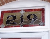 Stained Glass Window Panel  /  Transom - Bold House Number (AM-36)