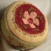 Citron\/Burgundy Flower Pincushion