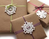 mini animal snowflake Holiday gift tags and tree ornaments