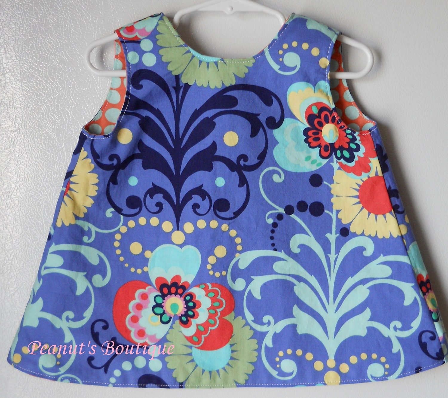 Love Paradise Reversible Open Back Pinafore Tunic sizes 2T - 6Y