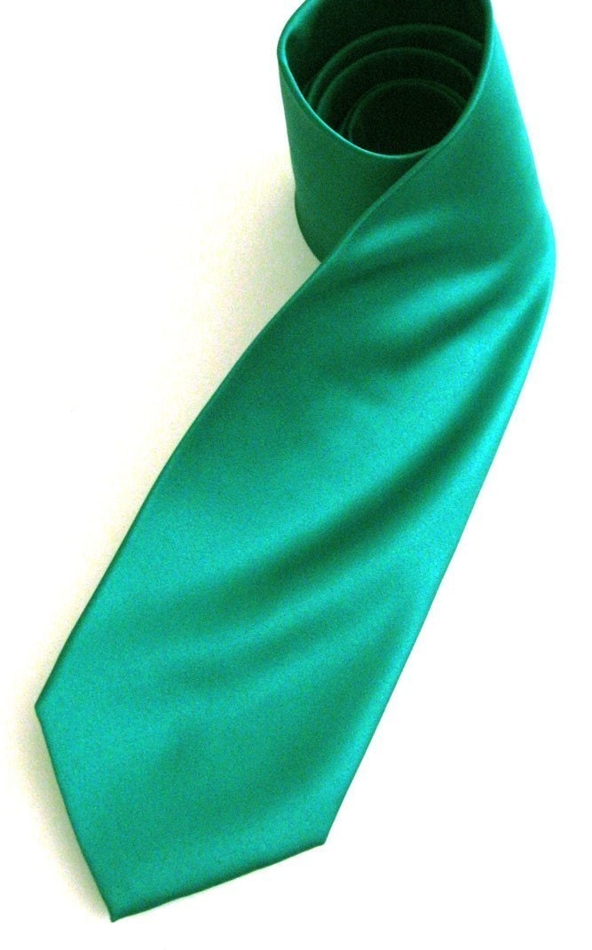 Mens Necktie Kelly Green Silk Tie