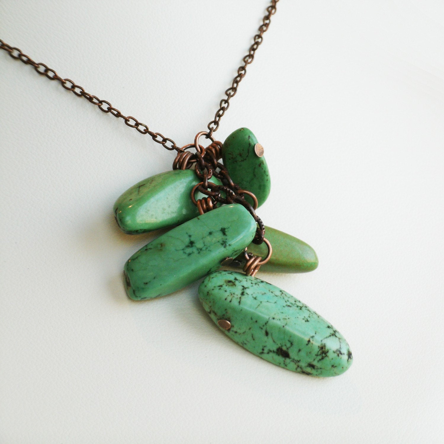 A Dangle of Turquoise Spears Necklace...
