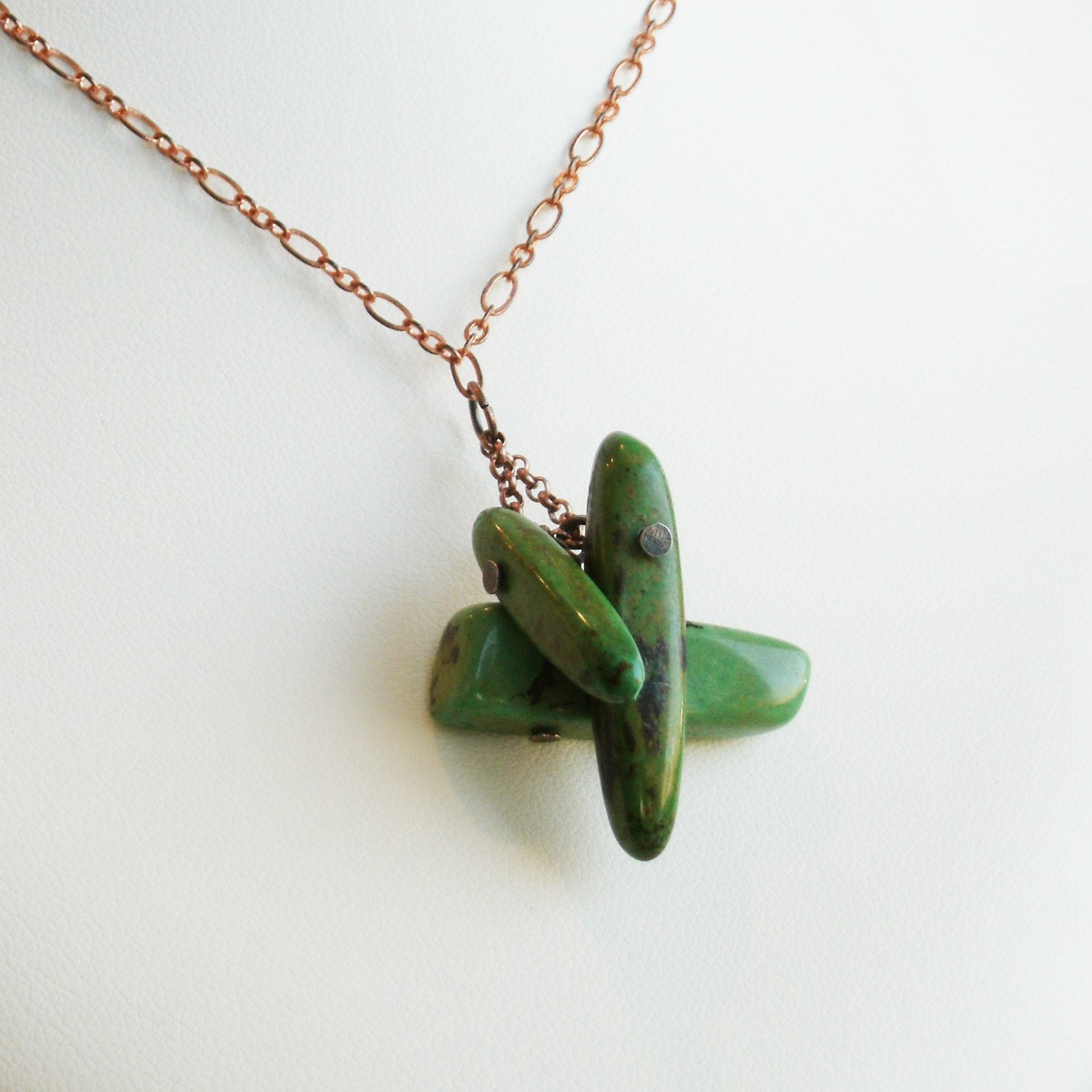 Triple Play Turquoise Dangle Necklace