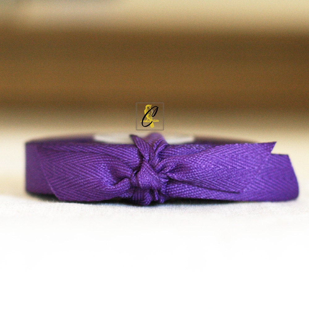 Grape Herringbone ribbon 4 yards