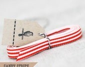 Orange Candy Stripe Ribbon 4 yards