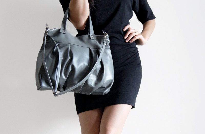 Mini Ruche Bag in Ocean Blue Ombre Leather - OOAK - LAST ONE - Ready to Ship