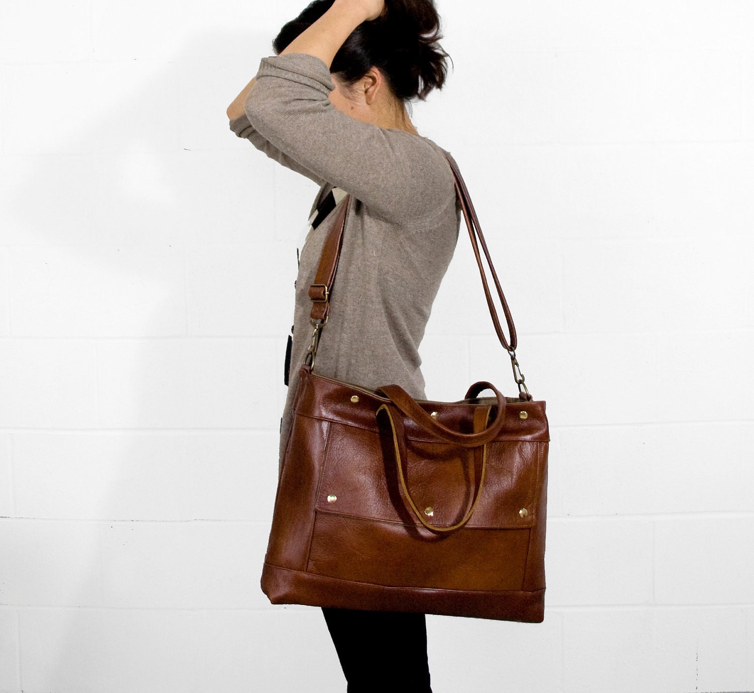 Archive Bag in Green Apple Leather - LAST ONE - Made to Order