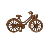 Wooden Bicycle Brooch. Laser Cut in Sustainable Birch Wood.