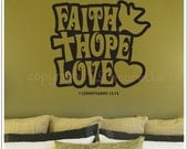 Faith Hope Love - Word Wall Decal