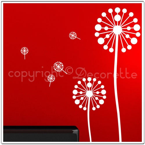 Classic Dandy - Dandelion Flower Wall Decals