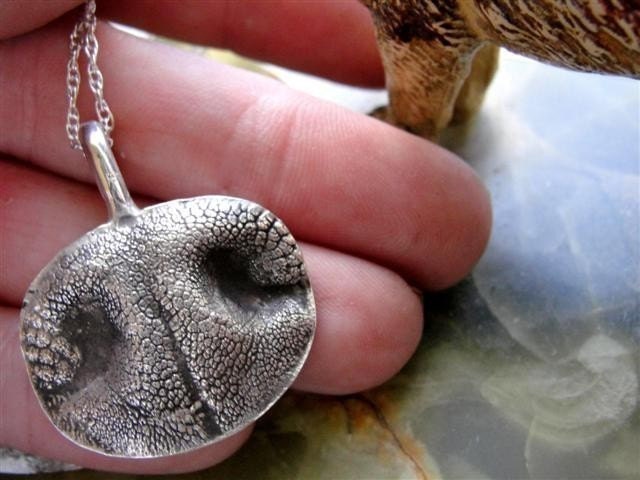 Dog Nose Necklace Engraved Personalized Sterling Silver Large Dog