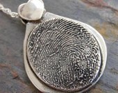 Fingerprint Necklace Jewelry Thumbprint Sterling Silver Personalized