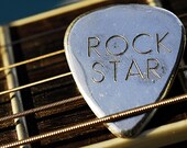 Guitar Pick Necklace Jewelry  Personalized in Sterling Silver