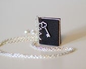Key Book Necklace - Silver