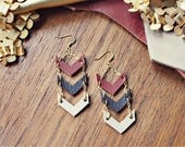 Autumn Chevron Dangles