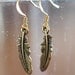 no. 268 Tiny Gold Feather Earrings