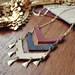 Autumn Triple Chevron Necklace