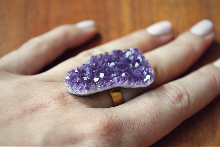 Amethyst Raw Ring