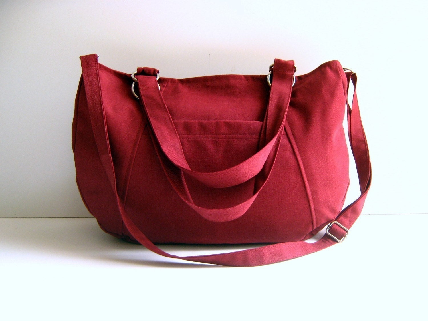 NEW Beauty Tote Bag in Burgundy / Christmas / Holiday gift / For her / For women / for mom / hobo bag / Tote Bag / Messenger Bag