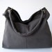 Classy Hobo Bag in Olive Grey - with top ZIPPER CLOSURE -- Large