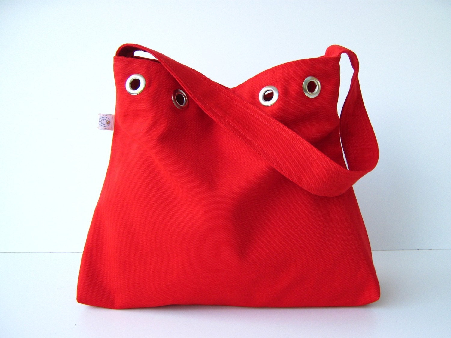 SALE... Lovely Bag in Crimson Red - everyday purse - Valentine Day - for her gift - shoulder bag - Love - Heart - February - girlfriend