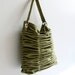 Poetry in Olive Green / Pleated Bag / Shoulder Bag / Diaper Bag / Large / Ruffles Bag / Pistachio / Messenger / Cross Body / Choose Color