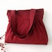 Burgundy Canvas --everyday purse-- --top ZIPPERED CLOSURE with double straps-- texture / laptop bag / Choose your Color / Trip