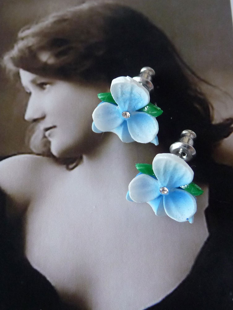 Sugared Blue Posts Earrings - Vintage Collection