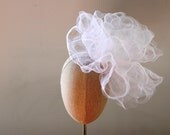 White Crin Bridal Headpiece Horse Hair Fascinator Wedding Veil