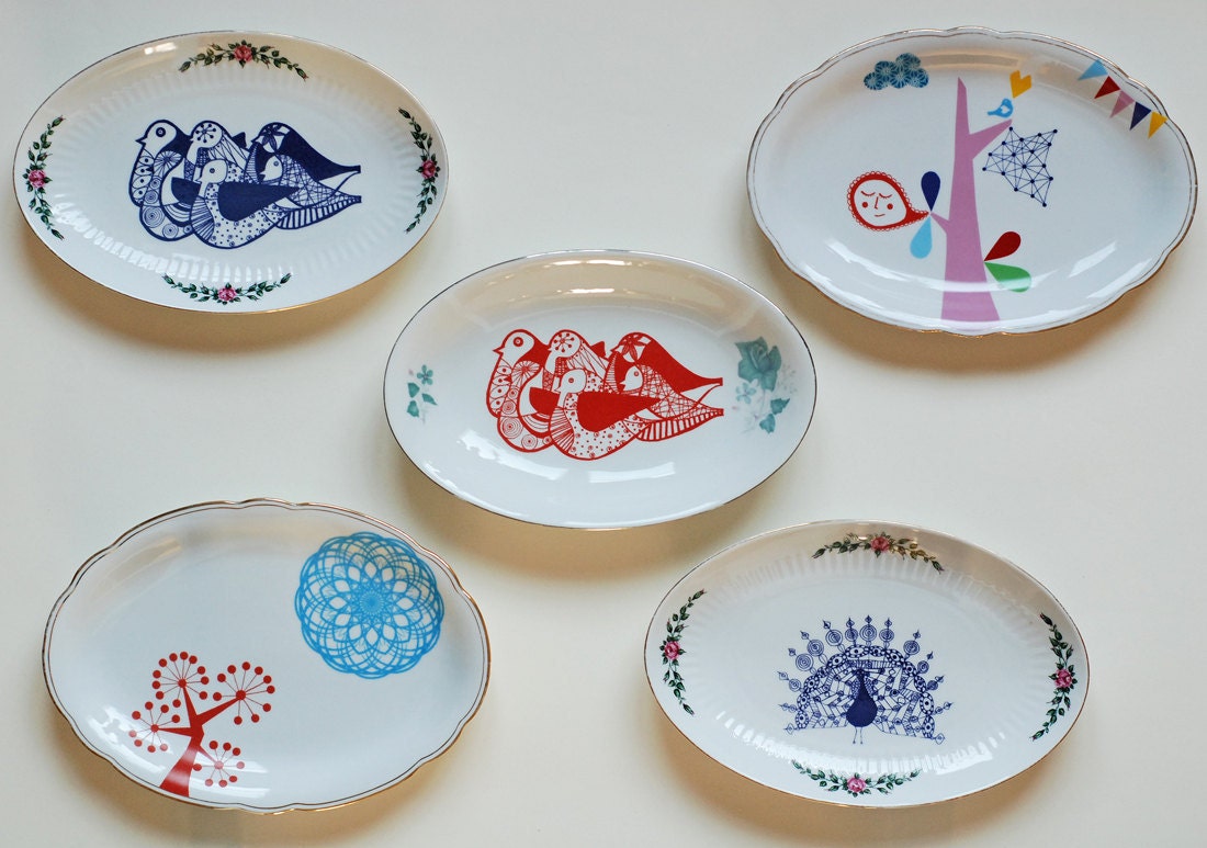 Flock of birds platter