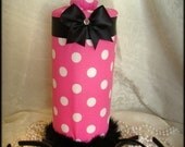 Hair Accessory HOlder Jewelry headband organizer Pink with White polka dots Minnie Mouse SALE