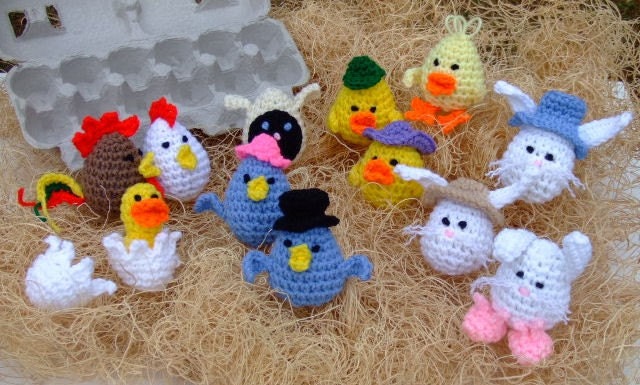 Crochet Pattern Easter Eggheads